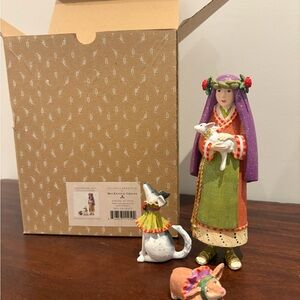 Patience Brewster MacKenzie-Childs Shepherdess with Dogs Nativity